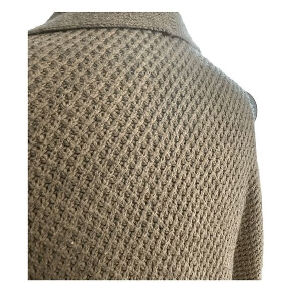 Madewell Cocoon Cardigan Sweater Taupe Grey Waffle Knit Long Sleeve M - Picture 5 of 10